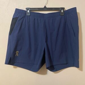 On Cloud Essential Shorts Navy Stretch Gym Hiking Running Shorts Men’s Sz XL